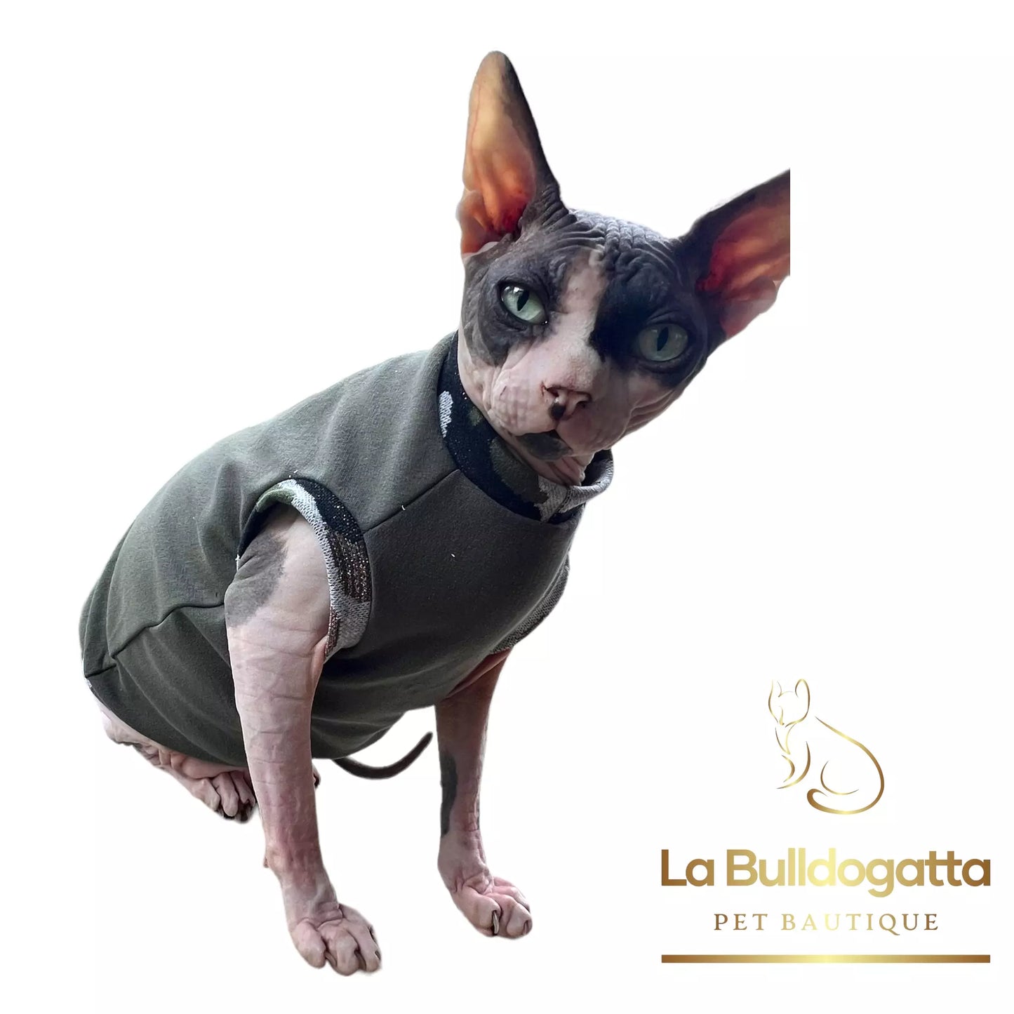 Vestitino sphynx Military Camo Glitter - SU MISURA